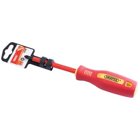 Draper 46534 No: 2 x 100mm Fully Insulated Soft Grip PZ TYPE Screwdriver. (display packed)