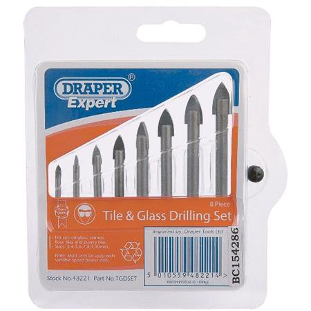 Draper Expert 48221 Tile and Glass Drilling Set (8 Piece)