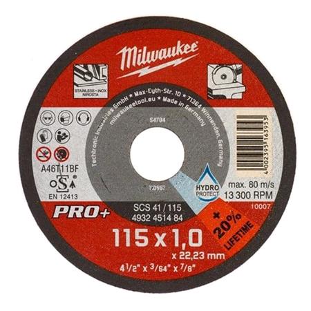 Milwaukee Thin Metal Cutting Disc PRO+ 115mm x 1mm