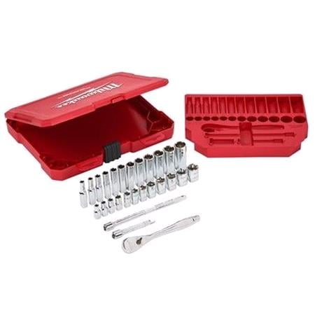 Milwaukee 1/4” Drive 28pc Metric Ratchet and Socket Set