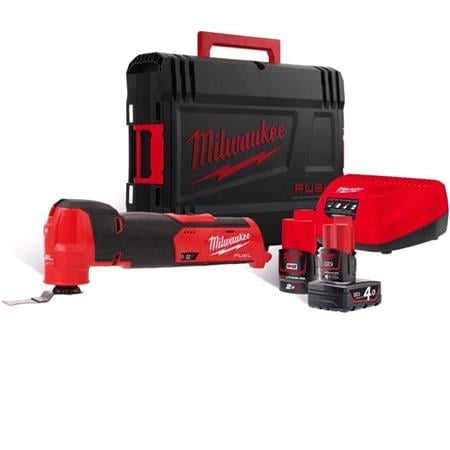 Milwaukee M12 FUEL Multi Tool (1 x 4.0Ah battery, 1 x 2.0Ah battery, charger, BMC) 