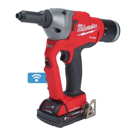 Milwaukee M18 FUEL ONE KEY Rivet Tool (2 x 2.0Ah batteries, charger, HD Box) 