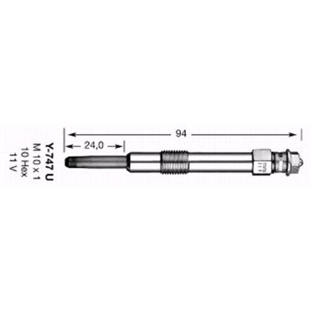 NGK Glow Plug (single)   4951