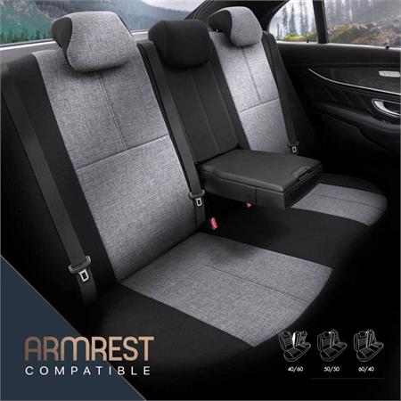 Premium VOYAGER GREY Linen Car Seat Covers With Neck Pillows    For Vauxhall ASTRA Mk III Estate 1991 1998
