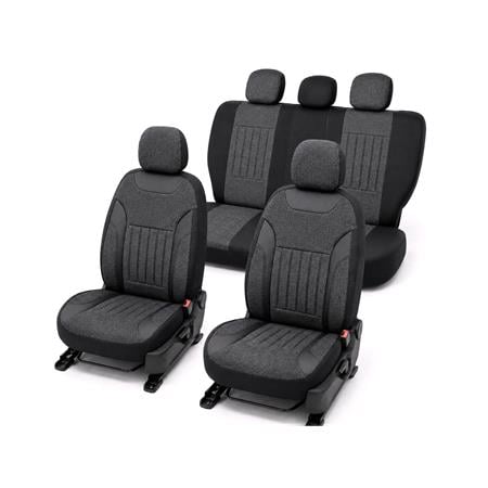 LEADER Style Seat Covers (Dark Grey) For Citroen C ZERO 2010 Onwards