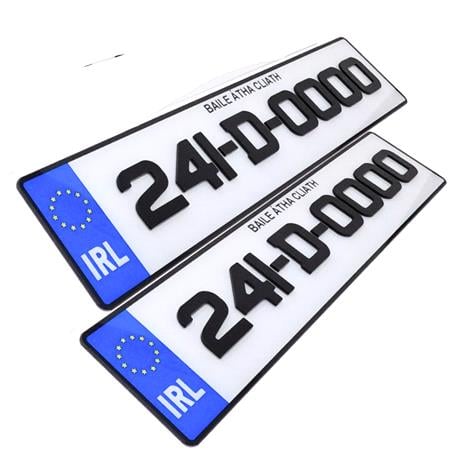 4D Registration Plate   Standard Number Plate Backing (2 Plates)