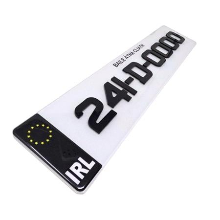 4D Registration Plate Gel IRL Badge   Black