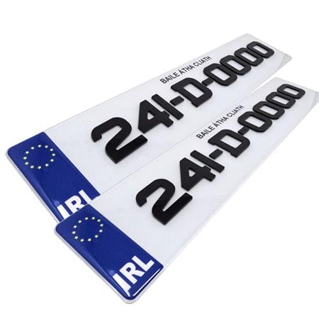 4D Registration Plate Gel IRL Badge   Blue (2 Plates)