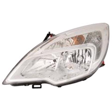 Left Headlamp (Without AFS, Halogen, Takes H1/H7 Bulbs, Electric Adjustment, Supplied With Motor) for Opel MERIVA B 2010 on