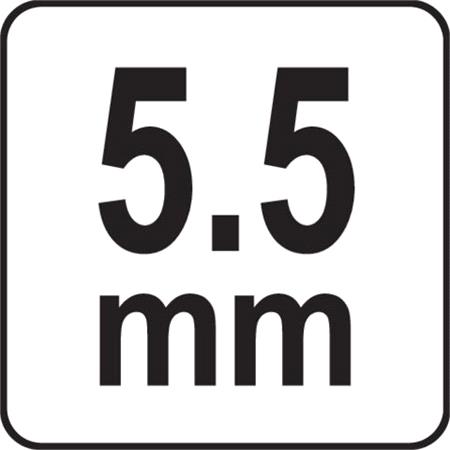 HEX KEY BALL END, LONG 5,5 MM