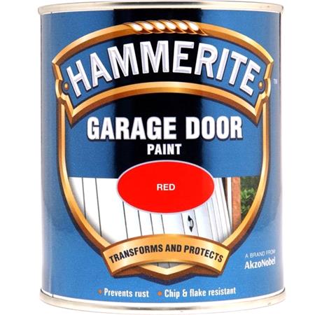 Hammerite Garage Door Paint   Red   750ml