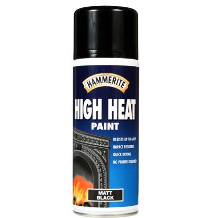 Hammerite High Heat Paint Aerosol   Matt Black   400ml