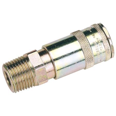 Draper 51410 1 2 inch BSP Taper Male Thread Vertex Air Coupling (Sold Loose)