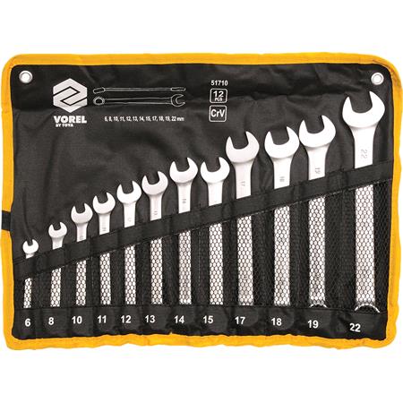 COMBINATION SPANNER SET CrV 12PCS 6 22MM