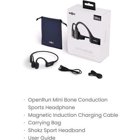 SHOKZ OpenRun Mini Bone Conduction Headphones Black   USB C