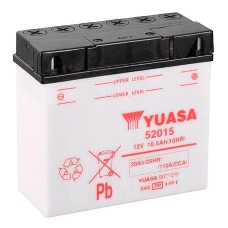 Yuasa Motorcycle Battery   YuMicron 52015 12V DIN Battery, Dry Charged, Contains 1 Battery, Acid Not Included