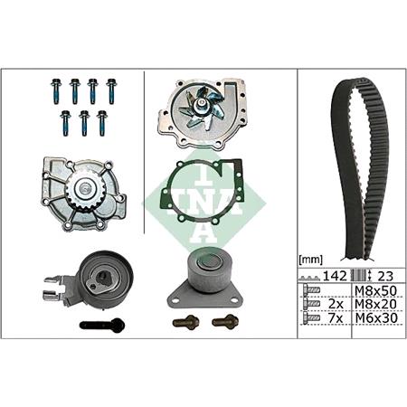INA Timing Belt Kit with Water pump Volvo C70 II,S40,S60,S70