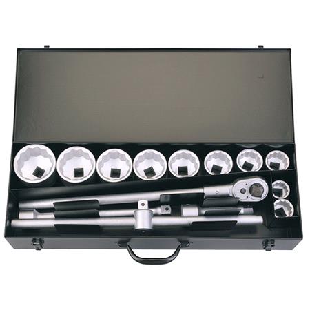 Elora 53037 1 inch Square Drive Metric Socket Set (14 Piece)