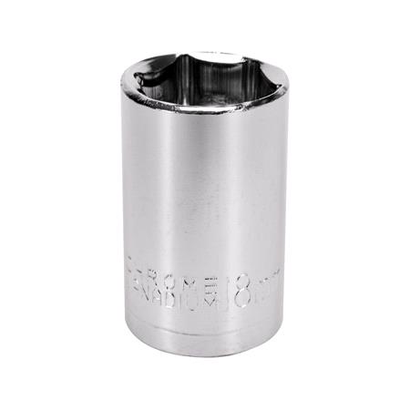 SOCKET 6PT 1/2" 18MM