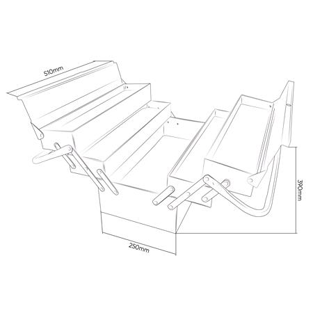 JBM 64 PIECES CANTILEVER TOOL BOX SET 