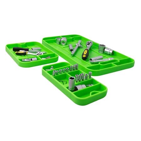JBM SET OF 3 SUPER GRIP FLEXIBLE TOOL TRAY 
