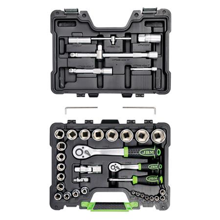 JBM 36 Pieces Inch Tool Case   Zinc Finish 