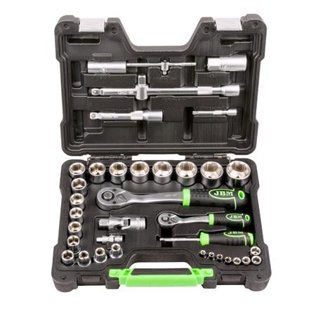JBM 36 Pieces Inch Tool Case   Zinc Finish 