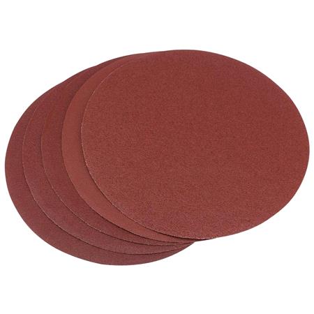 Draper 54665 Assorted Self Adhesive Aluminium Oxide Sanding Discs, 200mm (Pack of 5)