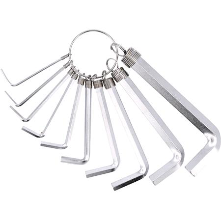 HEX KEY SET 10PCS 1.5 10MM CrV
