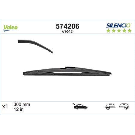 Valeo VR40 Silencio Rear Wiper Blade (300mm) for ASTRA Mk VI 2009 to 2015
