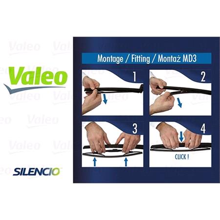 Valeo VR37 Silencio Rear Wiper Blade (340mm) for A4 2004 to 2008