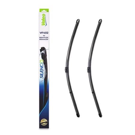 Valeo VF402 Silencio Flat Wiper Blades Front Set (650 / 650mm   Side Pin Arm Connection) for Mercedes E CLASS 2002 2008