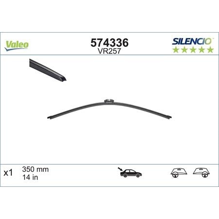 Valeo VR257 Silencio Rear Wiper Blade (350mm) for XC70 II 2007 Onwards