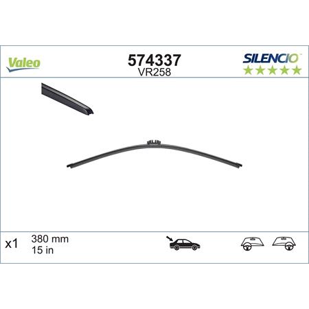 Valeo VR258 Silencio Rear Wiper Blade (380mm) for XC70 II 2007 Onwards