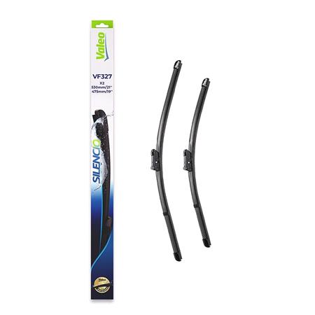 Valeo VF427 Silencio Flat Wiper Blades Front Set (650 / 400mm   Pinch Tab Arm Connection) for CORSA D 2006 to 2014