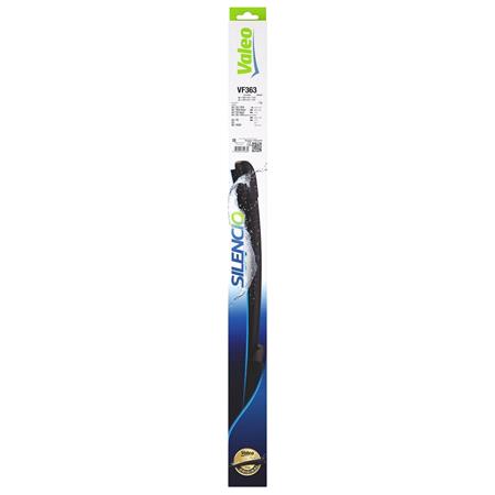 Valeo VF363 Silencio Flat Wiper Blades Front Set (600 / 500mm   Push Button Arm Connection) for Audi A4 2015 Onwards