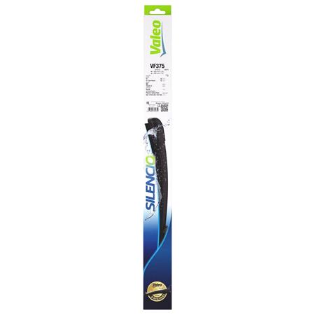 Valeo VF375 Silencio Flat Wiper Blades Front Set (600 / 380mm   Push Button Arm Connection) for A1 2010 Onwards