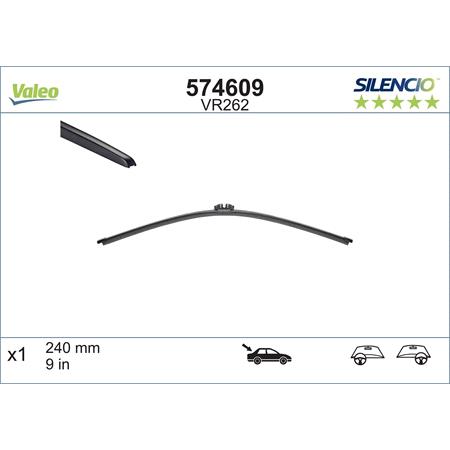 Valeo VR262 Silencio Rear Wiper Blade (240mm) for MINI COUNTRYMAN 2016 Onwards