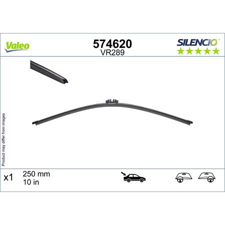 Valeo VR289 Silencio Rear Wiper Blade (250mm) for DS DS 4 II 2021 Onwards