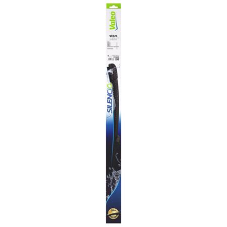 Valeo VF878 Silencio Flat Wiper Blades Front Set (750 / 750mm   Pinch Tab Arm Connection) for Ford S Max 2015 Onwards