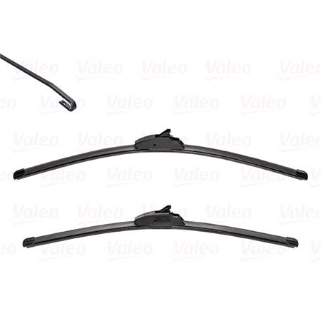 Valeo VF981 Silencio Flat Wiper Blades Front Set (650 / 430mm   Hook Type Arm Connection) for Honda HR V 2021 Onwards