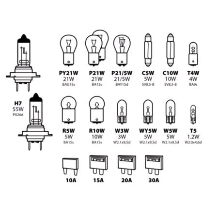 Lampa H7 Spare Bulb Kit (19 pieces)