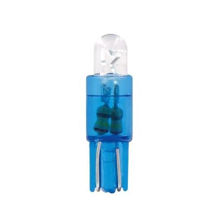 12V Micro lamp wedge base 1 Led   (T5)   W2x4,6d   2 pcs    D Blister   Blue