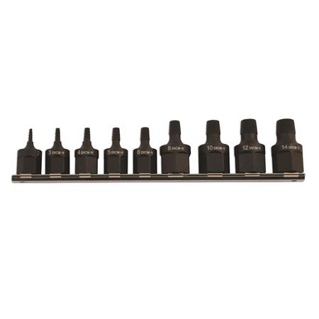 LASER 5967 Screw Extractor Set   3 8in. Drive & 1 2in. Drive   9 Piece
