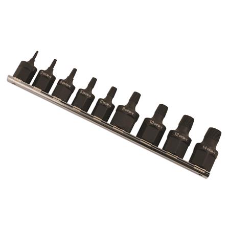 LASER 5967 Screw Extractor Set   3 8in. Drive & 1 2in. Drive   9 Piece