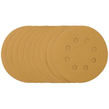 NEW Gold Sanding Discs With Hook & Loop, 125mm, 400 Grit (Pack Of 10)
