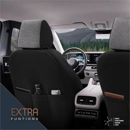 Premium VOYAGER GREY Linen Car Seat Covers With Neck Pillows    For Vauxhall ASTRA Mk III Estate 1991 1998