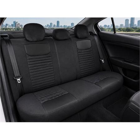 CHAMPION Style Seat Covers with Fixed Headrests (Black) For Citroen C ZERO 2010 Onwards