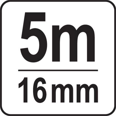 MEASURING TAPE YELLOW BLACK 5Mx16MM