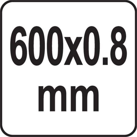 FOLDED STAINLESS STEEL RULER 610 MM